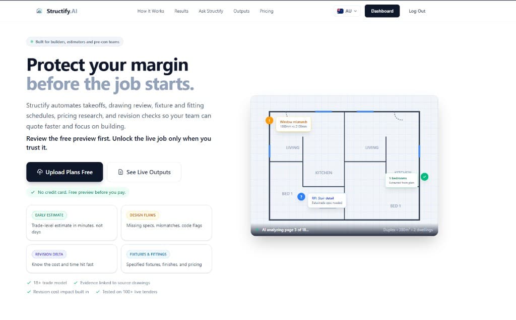 StructifyAI - Pre-construction intelligence platform